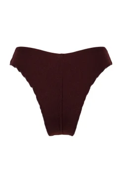 Bas de maillot culotte en polyamide recyclé | marron 
