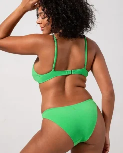 Bas de maillot en matières recyclées | vert "bikini briefs - kelly green"