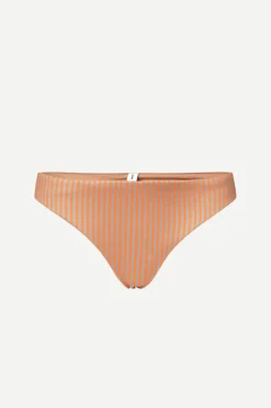 Bas de maillot rayé orange en recyclé - leah bottom - orange st.
