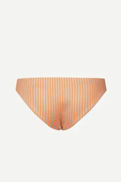 Bas de maillot rayé orange en recyclé - leah bottom - orange st.