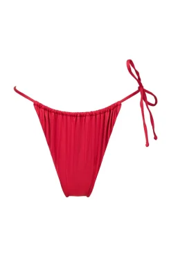 Bas de maillot tanga en polyamide recyclé | rouge 