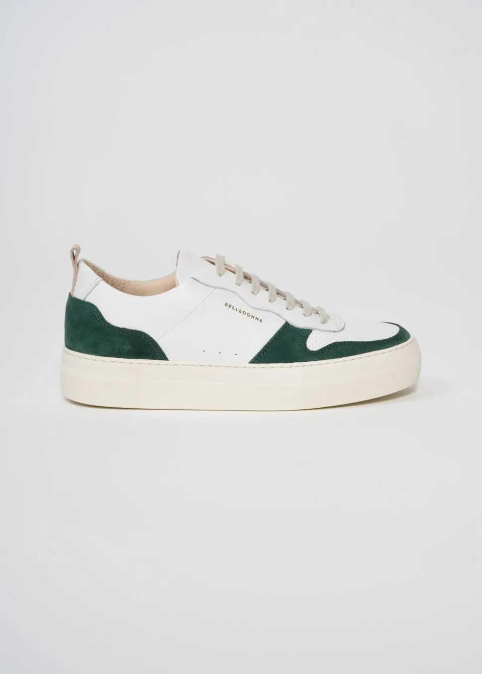 Baskets basses en cuir certifié | vert "playground campus green"