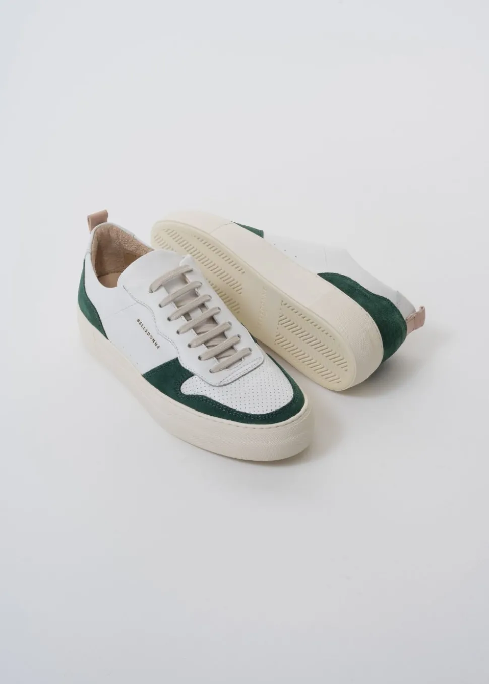 Baskets basses en cuir certifié | vert "playground campus green"