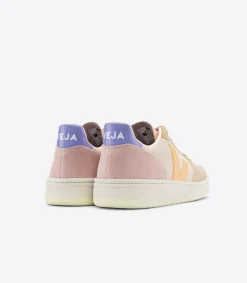 Baskets basses en cuir et suède certifiés | multicolore