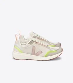 Baskets de sport en recyclé | beige et jaune "condor 2 alveomesh natural babe jaune fluo"