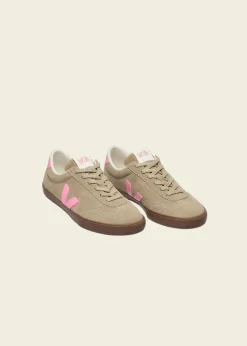 Baskets en cuir | beige "volley - taupe_malibu_bark"