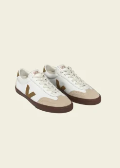 Baskets en cuir bio | marron "volley o.t. leath white tent bark"