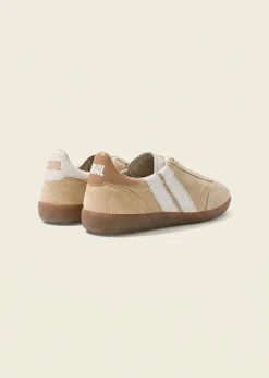 Baskets en cuir certifié | beige "sweet dune"