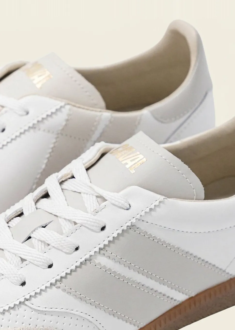 Baskets en cuir certifié | blanc "pure whisper"