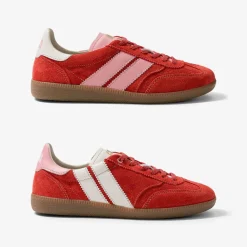 Baskets en cuir certifié | "cherry berry"