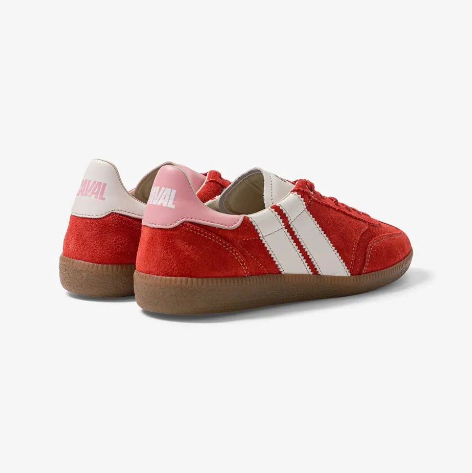 Baskets en cuir certifié | "cherry berry"