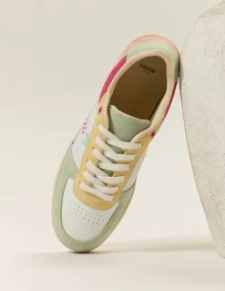 Baskets en cuir certifié et recyclé | multicolore 