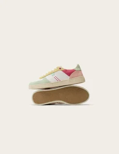Baskets en cuir certifié et recyclé | multicolore 