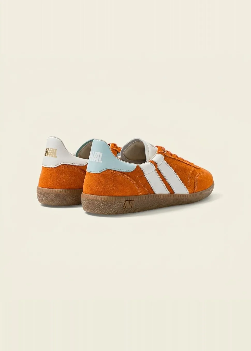 Baskets en cuir certifié | orange "sunset mermaid"