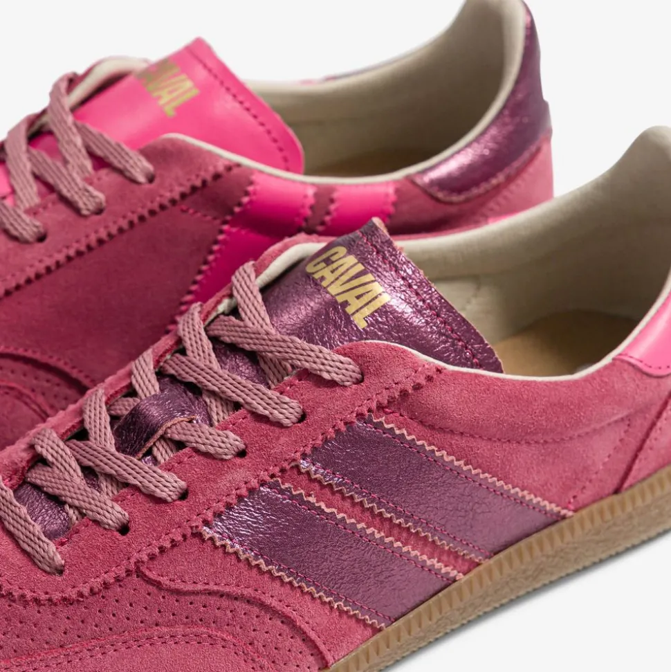 Baskets en cuir certifié | prune "metallic bambino pulse"