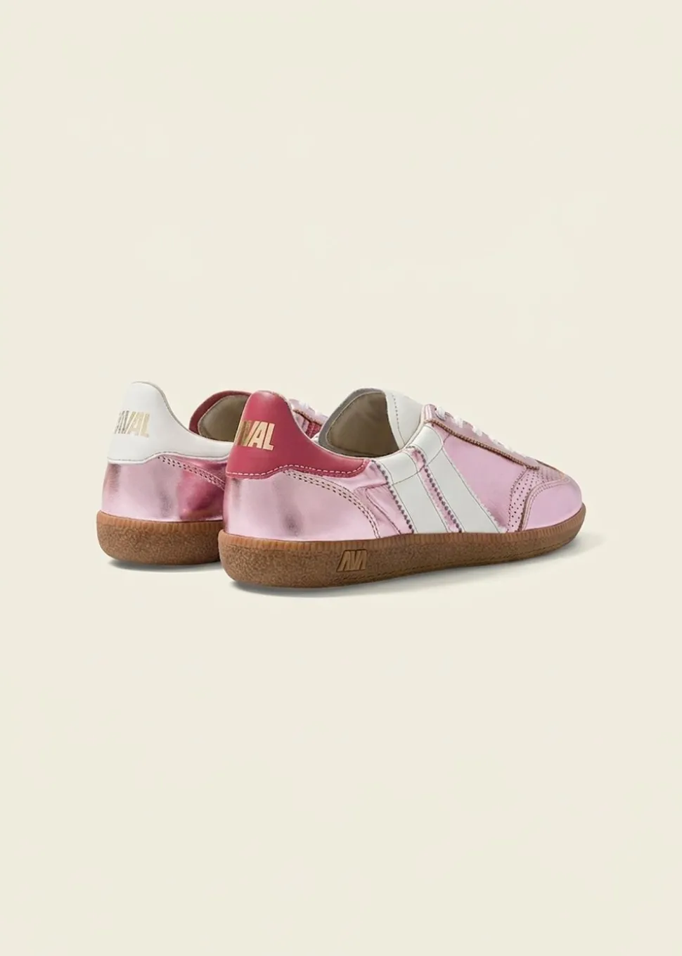 Baskets en cuir certifié | rose brillant "pink pearl"