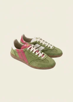 Baskets en cuir certifié | vert "matcha berry pulse"