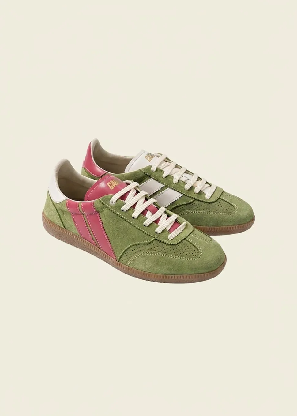 Baskets en cuir certifié | vert "matcha berry pulse"