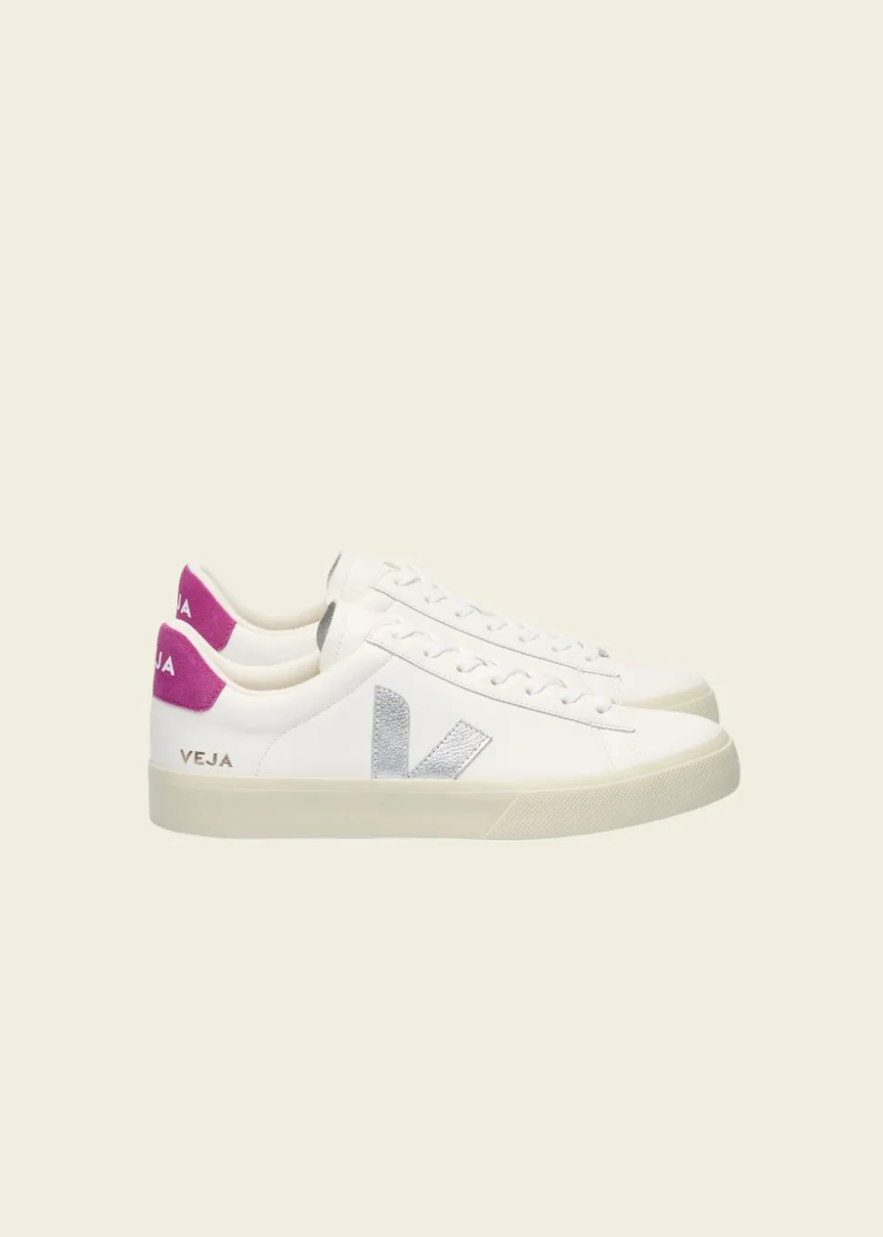 Baskets en cuir | multicolor "campo - white_silver_ultraviolet"