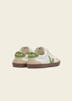 Baskets en cuir | multicolor "volley - white_kiwi_bark"
