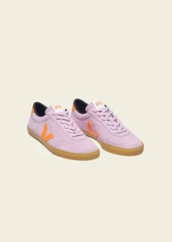 Baskets en cuir | orange et violet