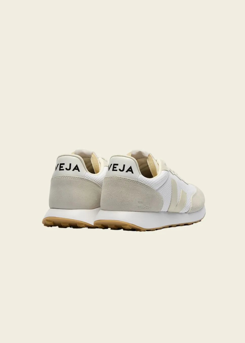 Baskets en mesh recyclé | blanc et beige "rio branco ii - white pierre"
