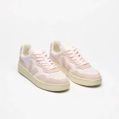Baskets en suède et cuir certifié | rose "v-90 lassi petale"