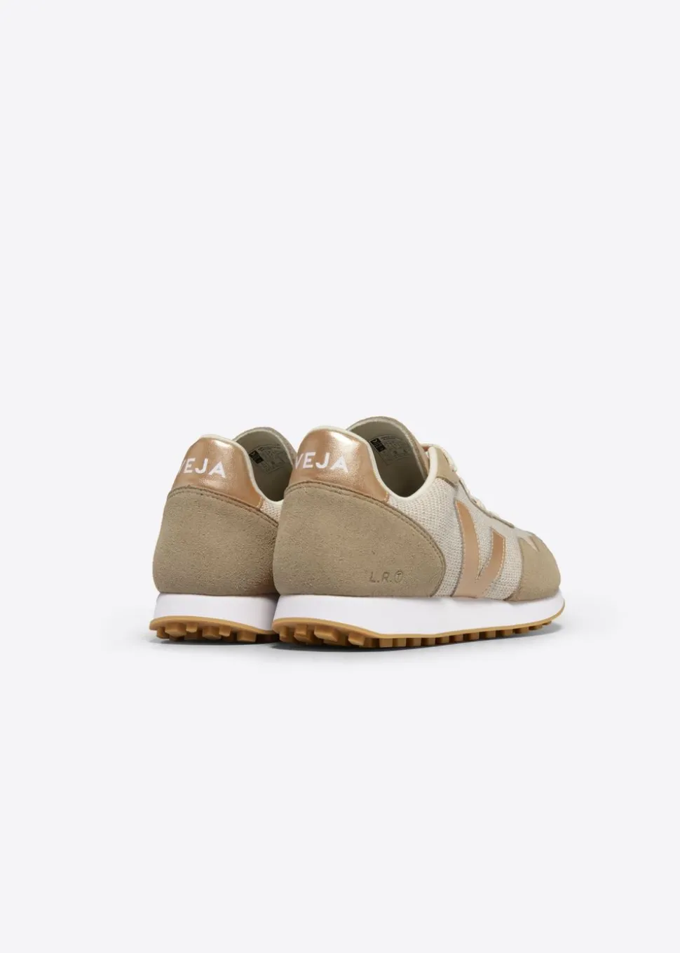 Baskets en suède vegan et tissu | beige "sdu rec j-mesh natural platine"