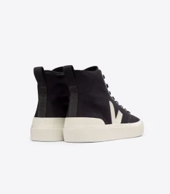 Baskets montantes en coton bio | noir