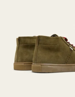 Baskets montantes en cuir certifié | kaki 
