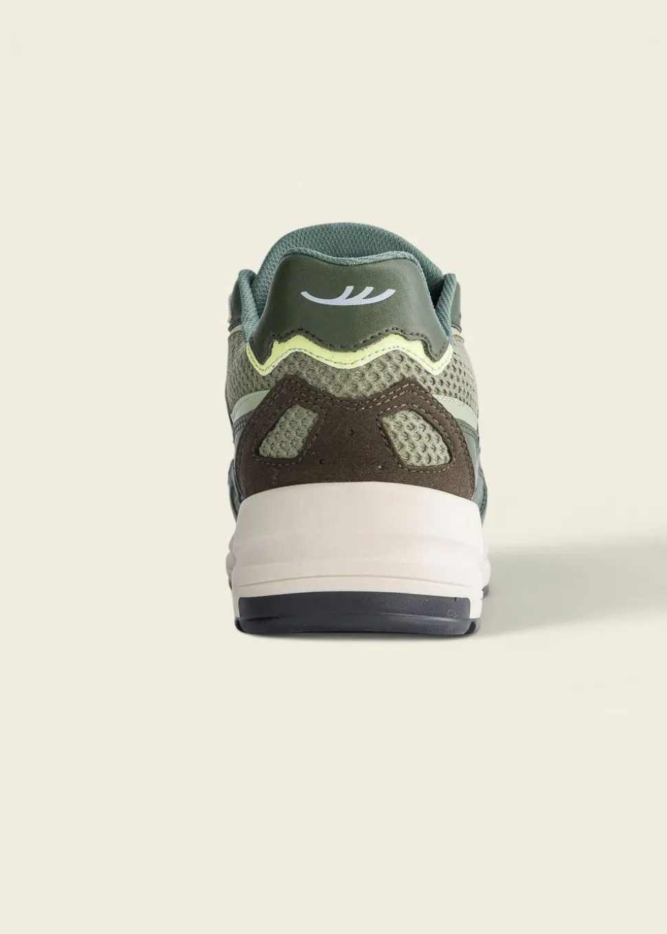 Baskets vegan | beige "rush - green acid"