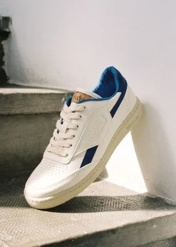 Baskets vegan | blanc et bleu 