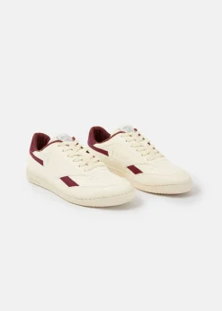 Baskets vegan | blanc et bordeaux "basket en recyclé - modelo '89 icon garnet"