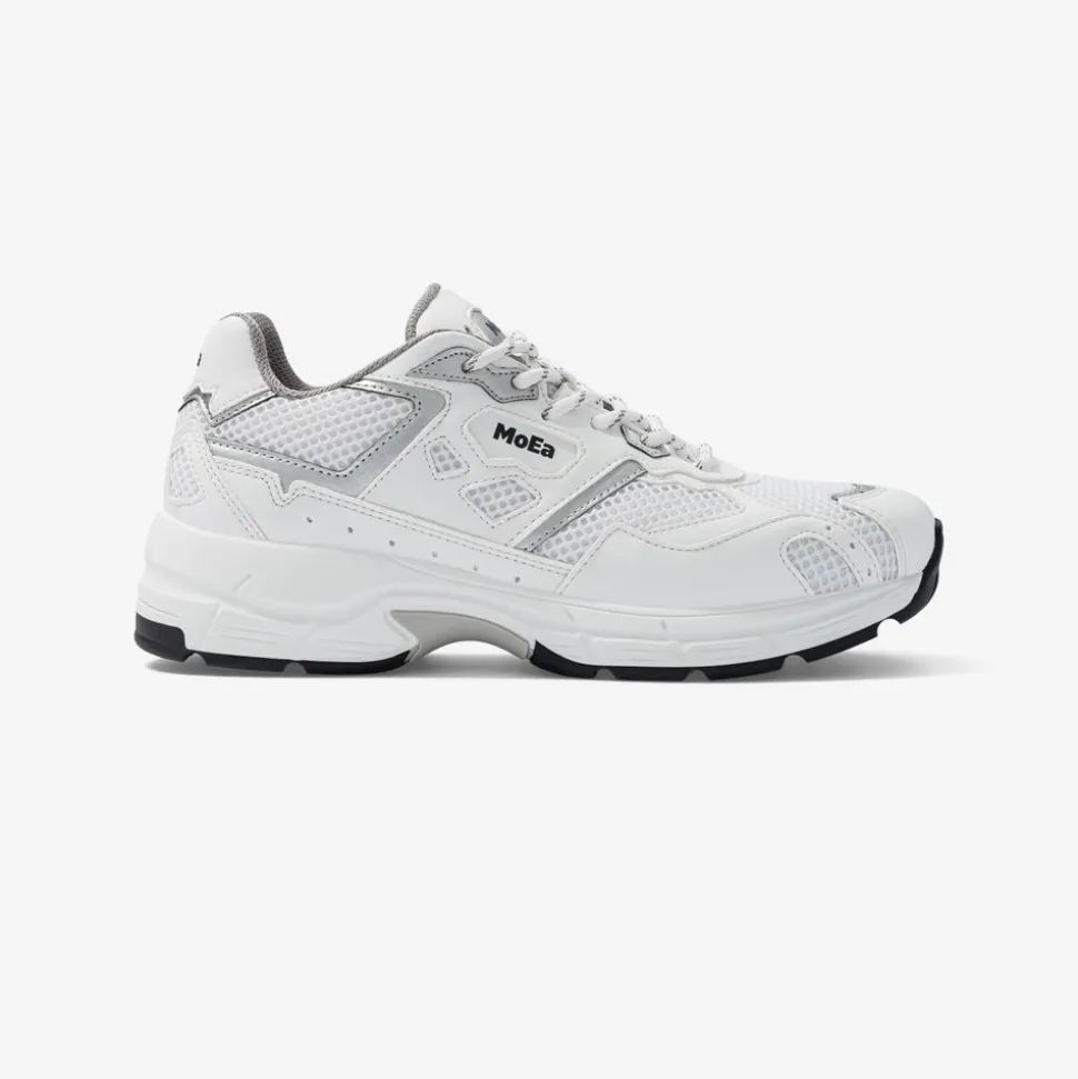 Baskets vegan | blanc et gris "gen8 - corn white & silver"