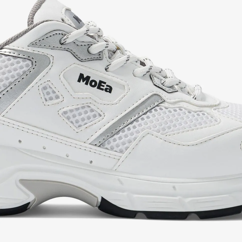 Baskets vegan | blanc et gris "gen8 - corn white & silver"