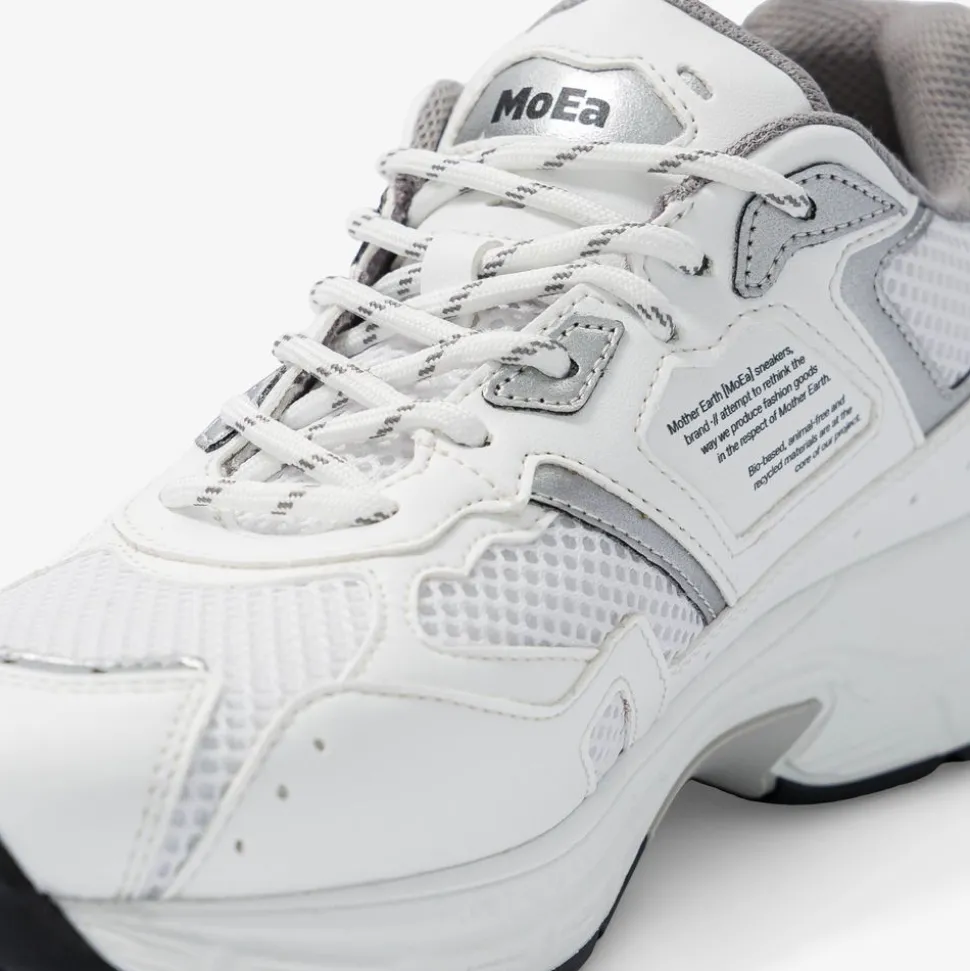 Baskets vegan | blanc et gris "gen8 - corn white & silver"