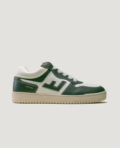 Baskets vegan en matière recyclée | blanc et vert "retro 86s forest pearl"