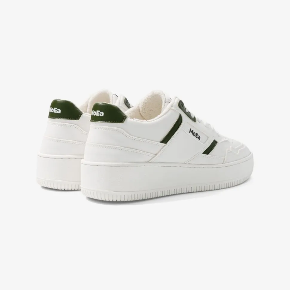 Baskets vegan en matières végétales | blanc "gen 1 white & green"