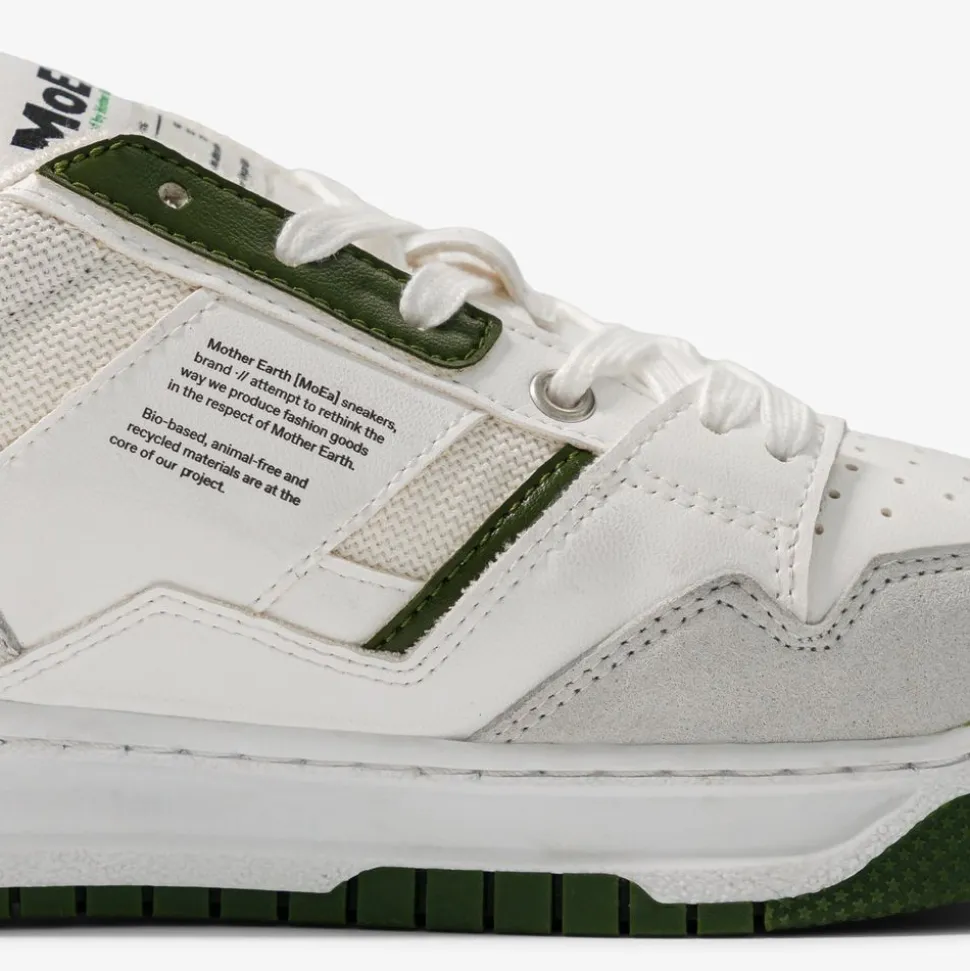 Baskets vegan en matière végétale | vert "gen2 cactus white & green"