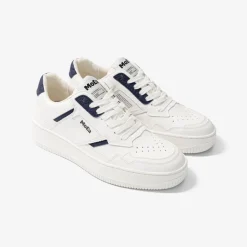 Baskets vegan en matière végétale | bleu "gen 1 mushroom white & navy"