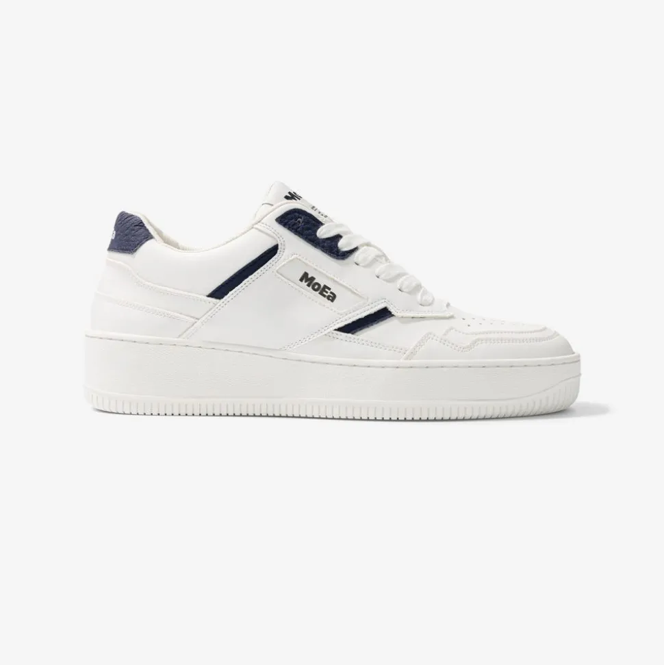 Baskets vegan en matière végétale | bleu "gen 1 mushroom white & navy"