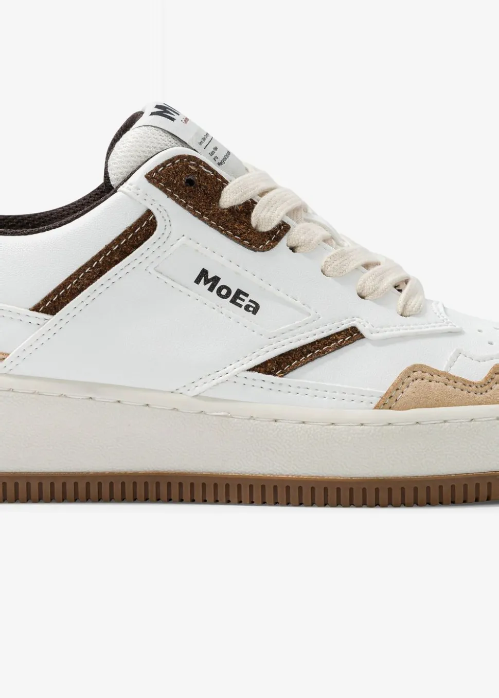 Baskets vegan | multicolor "gen1 - coco white & brown suede"
