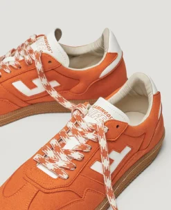Baskets vegan | noir "burela slim tangerine"