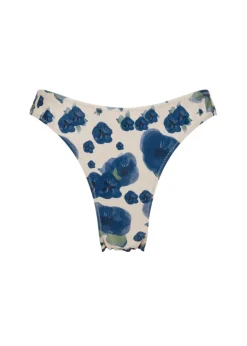 Bas maillot tanga fleurs bleu cocoa - 