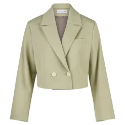 Blazer court en matière recyclée | vert 