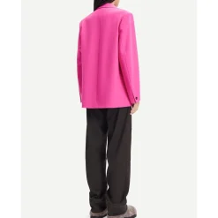Blazer rose en ecovero et matière recyclée - haven blazer fandango pink