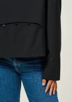 Blouse en laine froide certifiée | black 