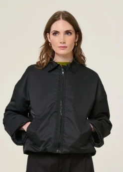 Blouson en matières recyclées | noir 