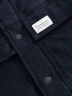 Blouson velours en coton bio et matière recyclée | marine 