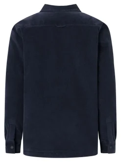 Blouson velours en coton bio et matière recyclée | marine 